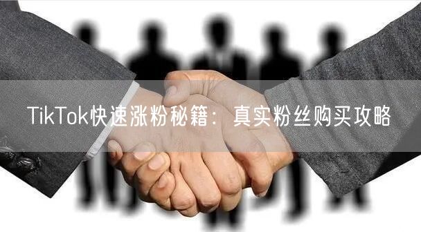 TikTok涨粉秘籍：真实粉丝购买+内容互动双攻略