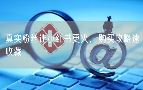 真实粉丝让小红书更火，购买攻略速收藏
