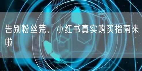 告别粉丝荒，小红书真实购买指南来啦