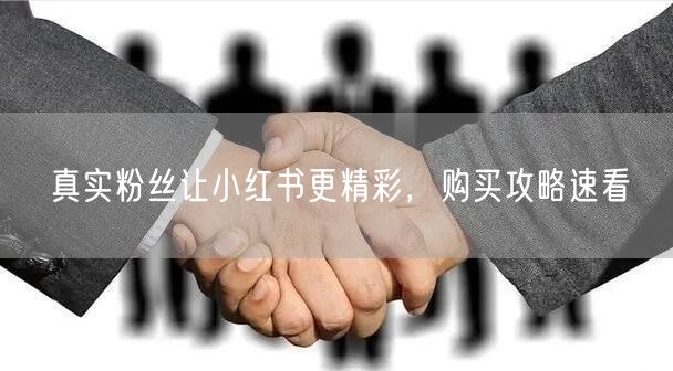 真实粉丝让小红书更精彩，购买攻略速看