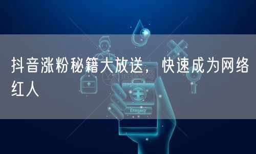抖音涨粉秘籍：打造爆款，快速跻身网络红人