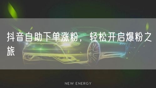 抖音自助下单涨粉攻略，快速开启粉丝增长之旅