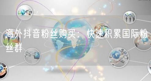 海外抖音粉丝购买攻略：合法快速积累国际粉丝群
