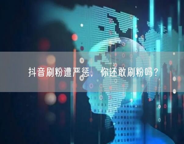 抖音刷粉遭平台严惩，警惕账号风险求真实流量