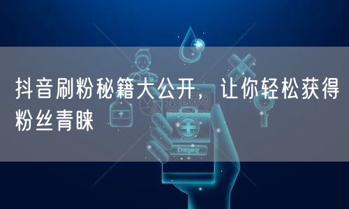 抖音刷粉秘籍大公开，让你轻松获得粉丝青睐