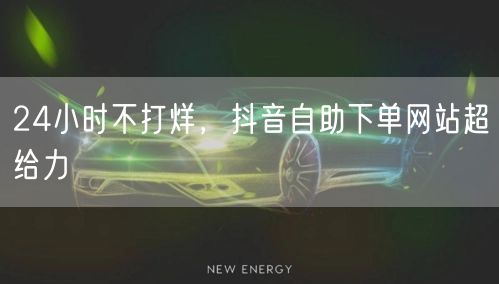 24小时不打烊，抖音自助下单享便捷高效服务
