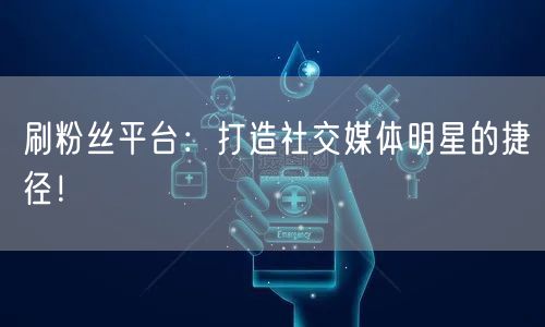 刷粉丝平台：打造社交媒体明星的捷径！