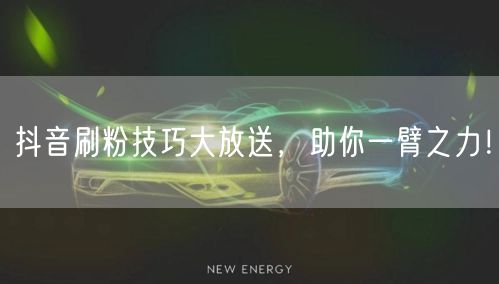 抖音刷粉技巧大公开，轻松实现粉丝量飙升！