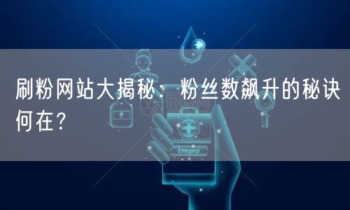 刷粉网站大揭秘：粉丝数飙升的秘诀何在？