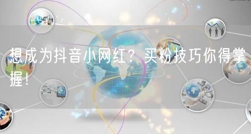 想成为抖音小网红？买粉技巧你得掌握！
