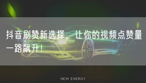 抖音刷赞新选择，让你的视频点赞量一路飙升！