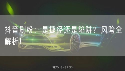 抖音刷粉：是捷径还是陷阱？风险全解析！