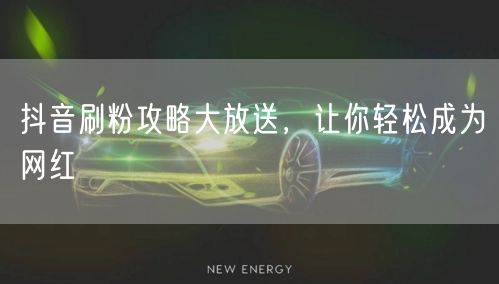 抖音涨粉秘籍：打造网红之路