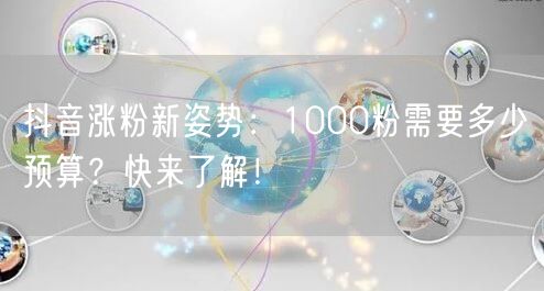 抖音涨粉新姿势：1000粉需要多少预算？快来了解！