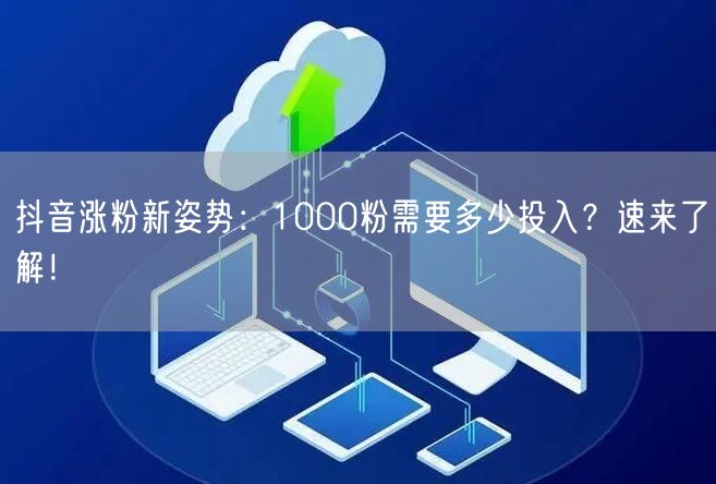 抖音涨粉新姿势：1000粉需要多少投入？速来了解！