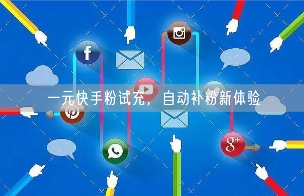 一元快手粉试充，自动补粉新体验