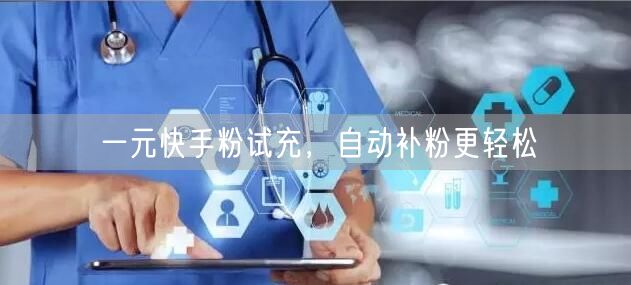 一元快手粉试充，自动补粉更轻松