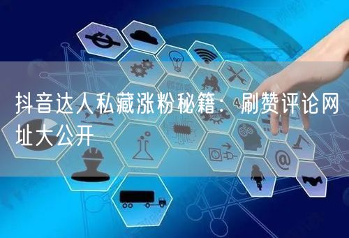 抖音达人私藏涨粉秘籍：刷赞评论网址大公开