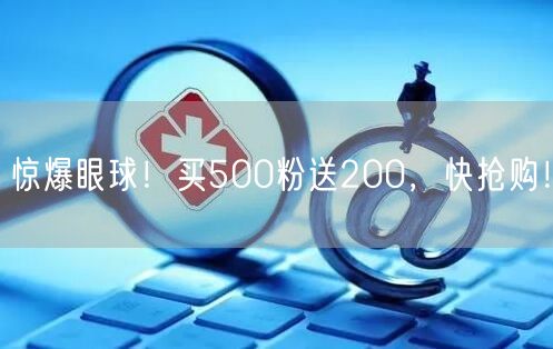 惊爆眼球！买500粉送200，快抢购！