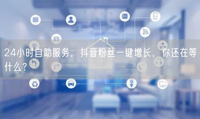 24小时自助服务，抖音粉丝一键增长，你还在等什么？