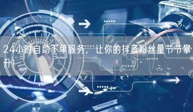 24小时自助下单服务，让你的抖音粉丝量节节攀升！