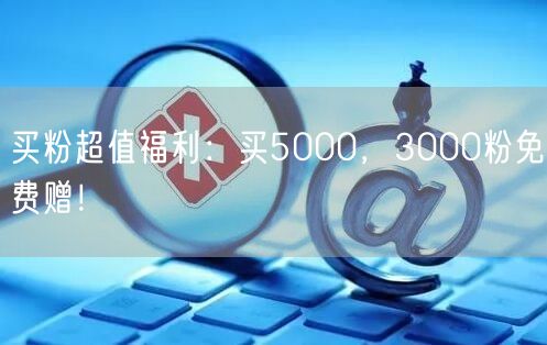 买粉超值福利：买5000，3000粉免费赠！