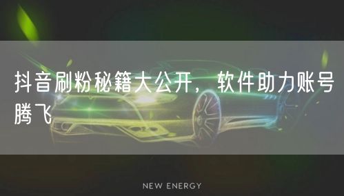 抖音刷粉秘籍大公开，软件助力账号腾飞
