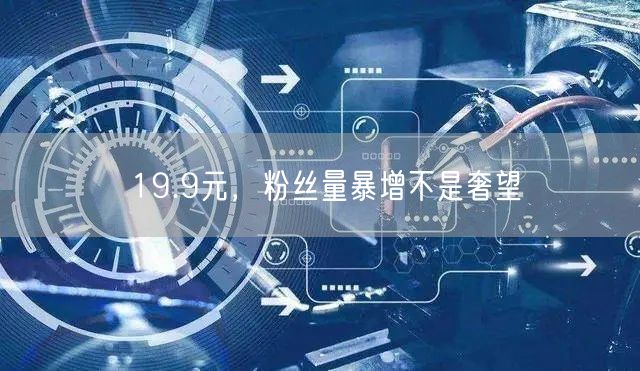 19.9元，粉丝量暴增不是奢望