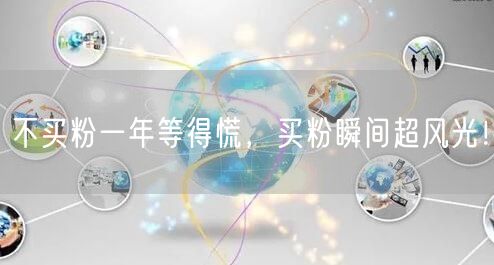 不买粉一年等得慌，买粉瞬间超风光！