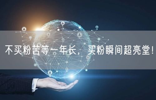 不买粉苦等一年长，买粉瞬间超亮堂！