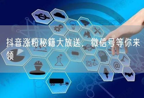 抖音涨粉秘籍大放送，微信号等你来领