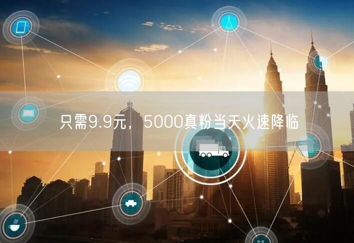 只需9.9元，5000真粉当天火速降临