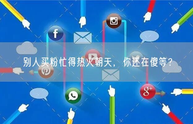 别人买粉忙得热火朝天，你还在傻等？