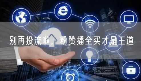 别再投流啦，粉赞播全买才是王道