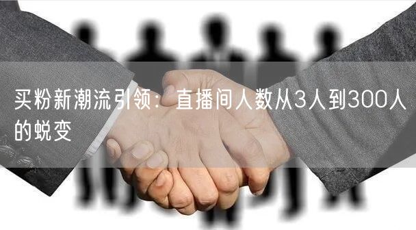 买粉新潮流引领：直播间人数从3人到300人的蜕变