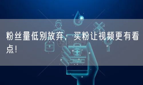 粉丝量低别放弃，买粉让视频更有看点！