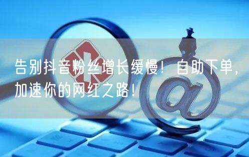 告别抖音粉丝增长缓慢！自助下单，加速你的网红之路！
