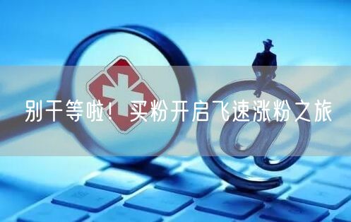 别干等啦！买粉开启飞速涨粉之旅