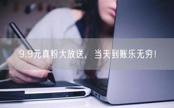 9.9元真粉大放送，当天到账乐无穷！