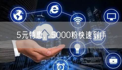 5元特惠，5000粉快速到手