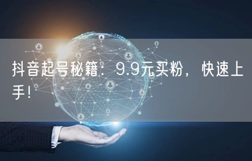 抖音起号秘籍：9.9元买粉，快速上手！