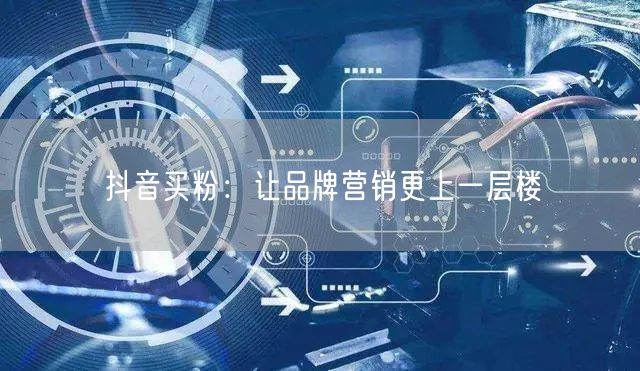 抖音买粉：让品牌营销更上一层楼