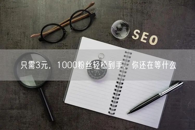 只需3元，1000粉丝轻松到手，你还在等什么