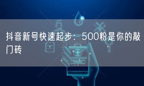抖音新号快速起步：500粉是你的敲门砖