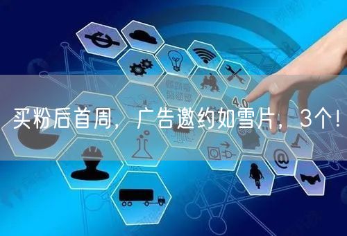买粉后首周，广告邀约如雪片，3个！