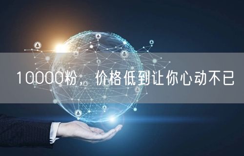 10000粉，价格低到让你心动不已