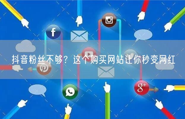 抖音粉丝不够？这个购买网站让你秒变网红
