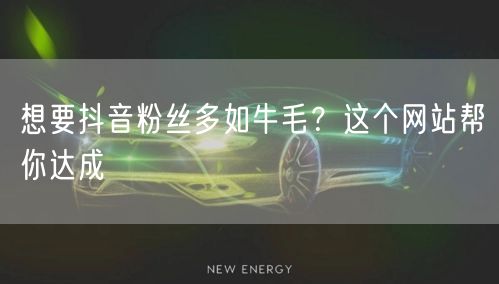 想要抖音粉丝多如牛毛？这个网站帮你达成