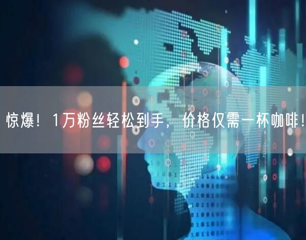 惊爆！1万粉丝轻松到手，价格仅需一杯咖啡！